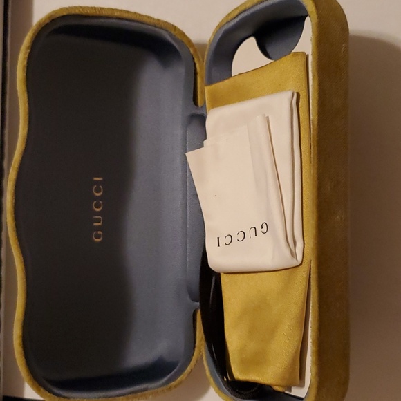 Gucci Havana Brown/Gold and Yellow Womens Sunglasses - NWT - Picture 12 of 13